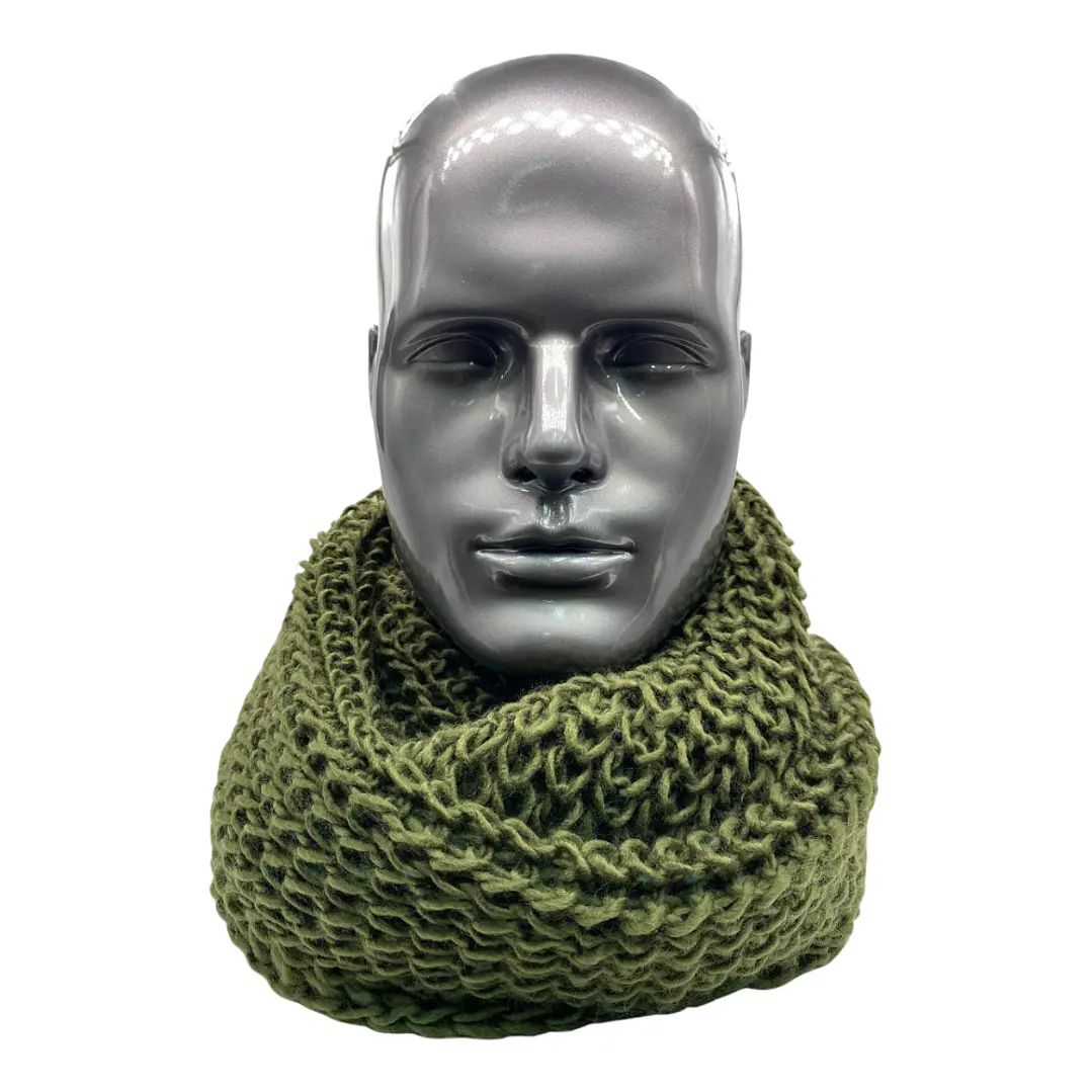 Bufanda Cuello Estilo Punto Inglés Lana Invierno Abrigado 30