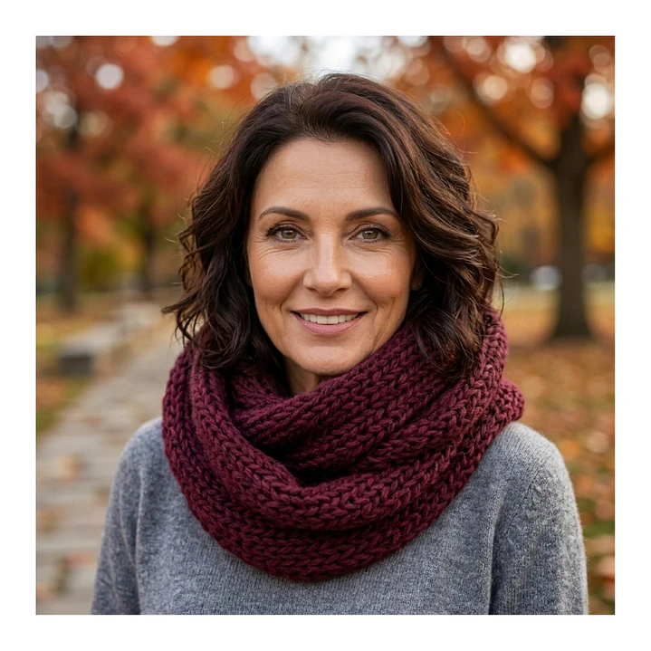 Bufanda Cuello Estilo Punto Inglés Lana Invierno Abrigado 33