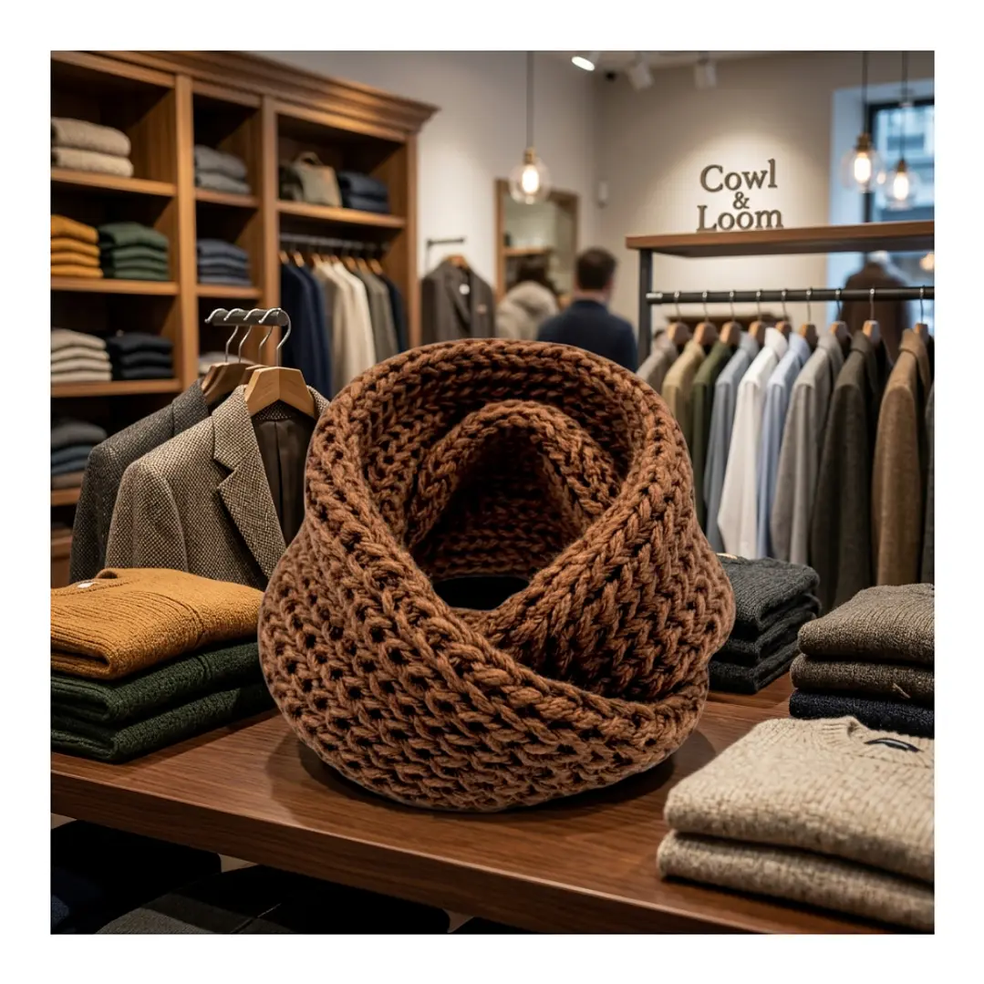 Bufanda Cuello Estilo Punto Inglés Lana Invierno Abrigado 37