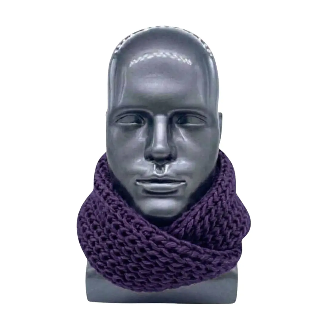 Bufanda Cuello Estilo Punto Inglés Lana Invierno Abrigado 39