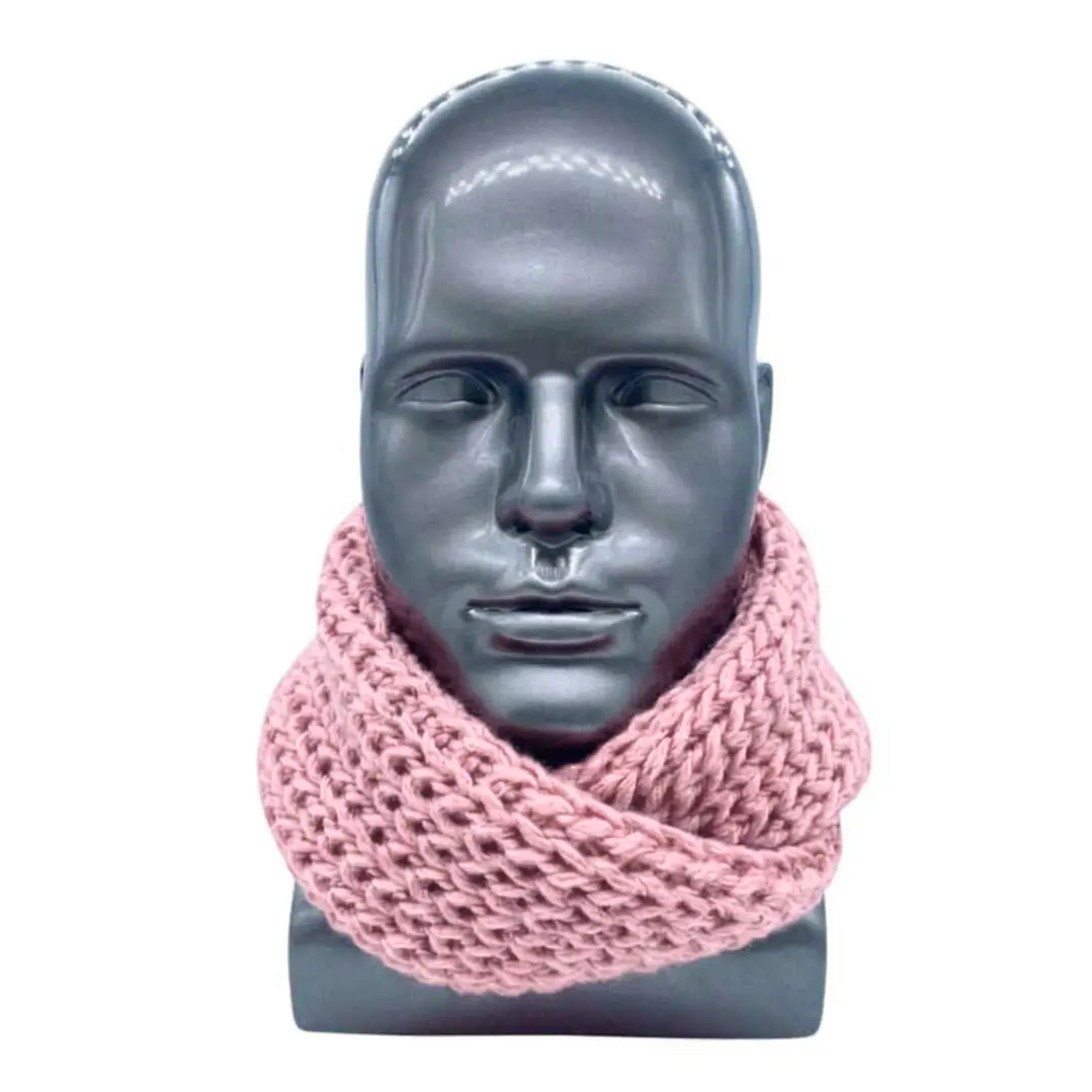 Bufanda Cuello Estilo Punto Inglés Lana Invierno Abrigado 41