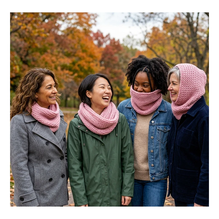 Bufanda Cuello Estilo Punto Inglés Lana Invierno Abrigado 43