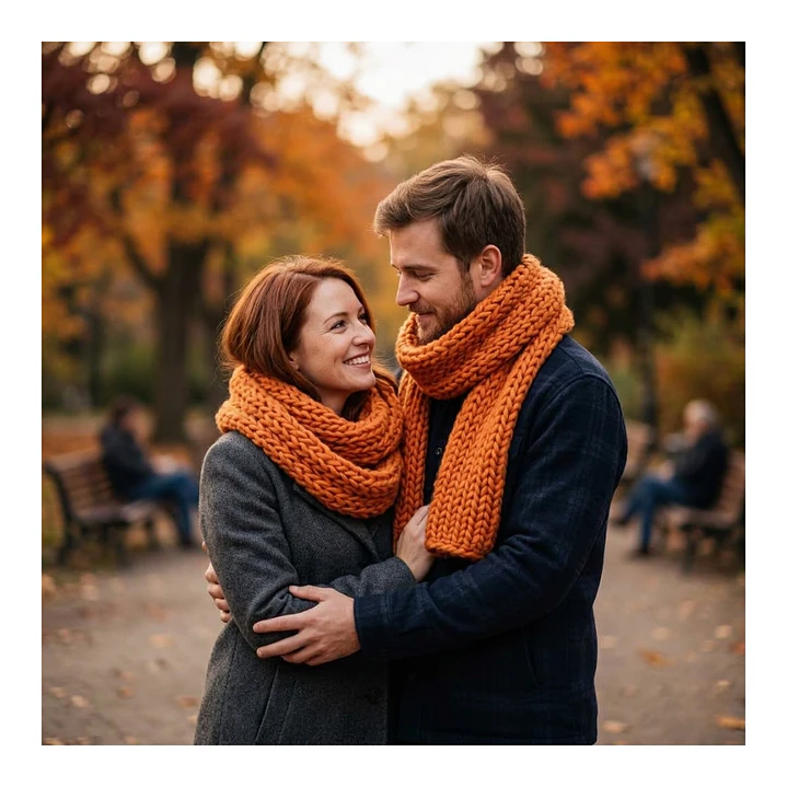 Bufanda Cuello Estilo Punto Inglés Lana Invierno Abrigado 44