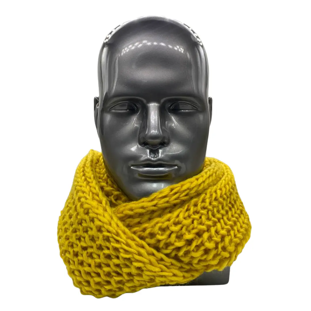 Bufanda Cuello Estilo Punto Inglés Lana Invierno Abrigado 46