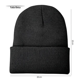 Gorro Beanie De Lana Adulto Con Doblez Forro Polar