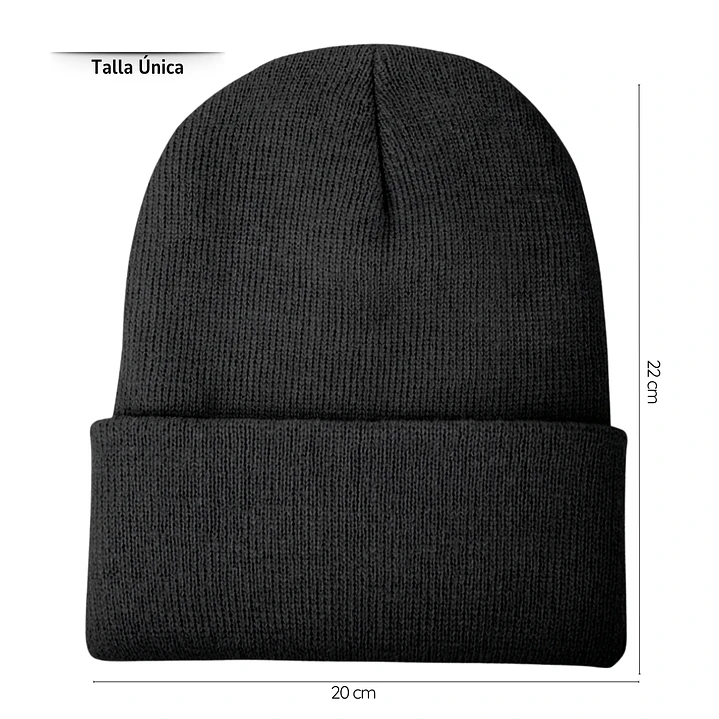 Gorro Beanie De Lana Adulto Con Doblez Forro Polar 2