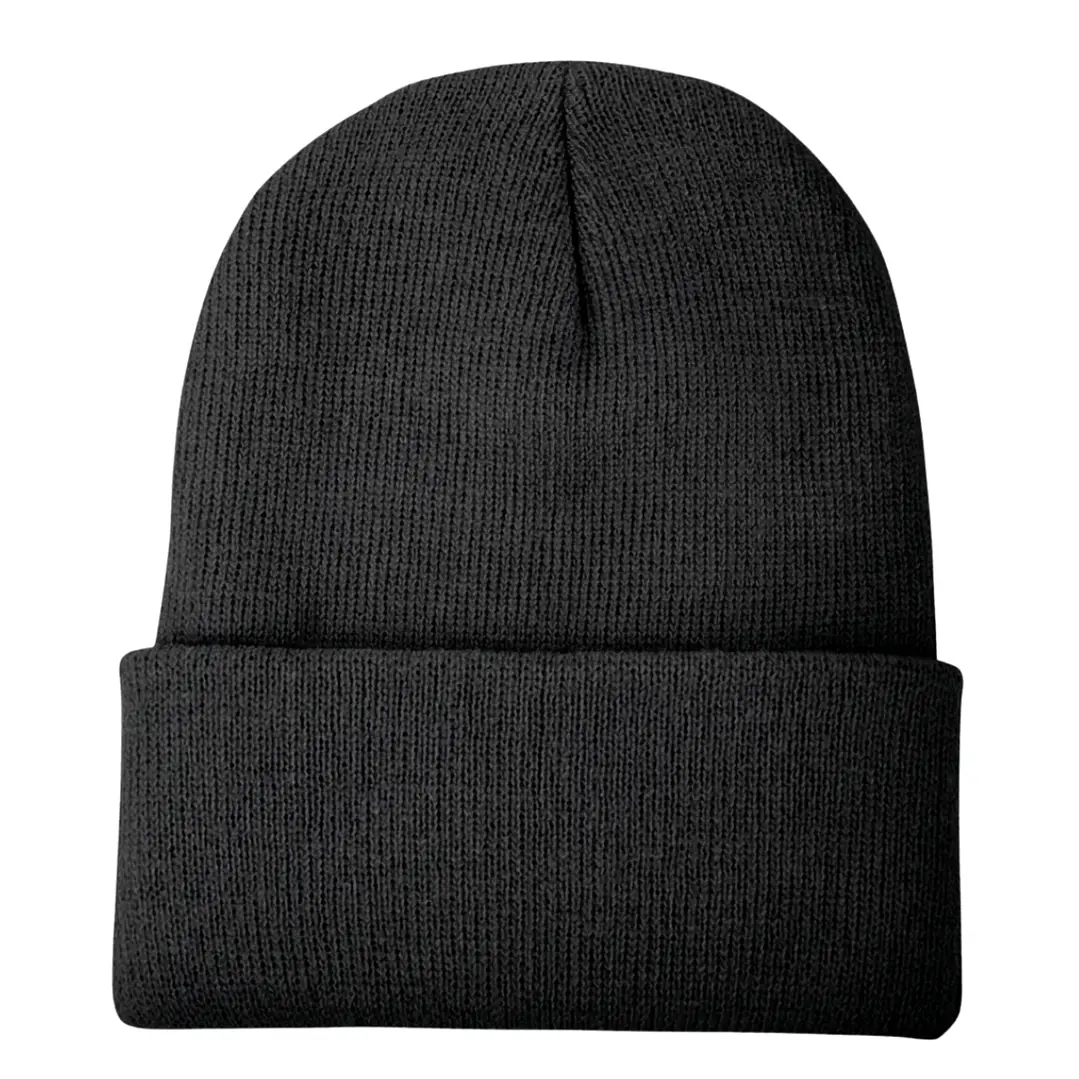 Gorro Beanie De Lana Adulto Con Doblez Forro Polar 3