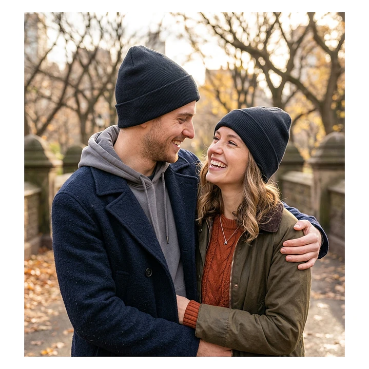 Gorro Beanie De Lana Adulto Con Doblez Forro Polar 15