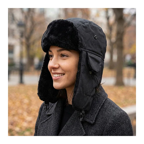 Gorro Ruso Unisex Cálido De Lona Invierno Modo Aviador
