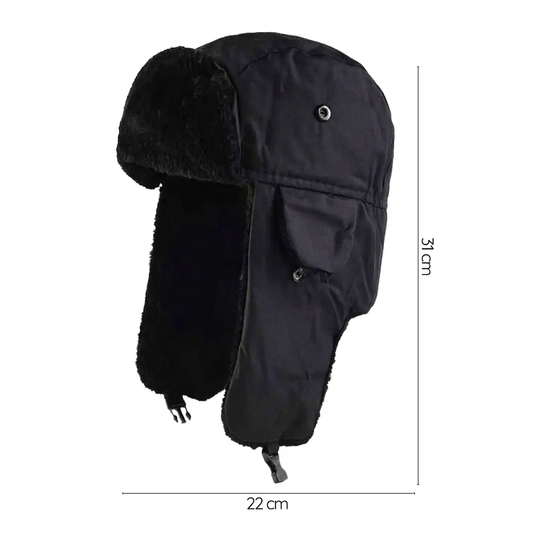 Gorro Ruso Unisex Cálido De Lona Invierno Modo Aviador 2