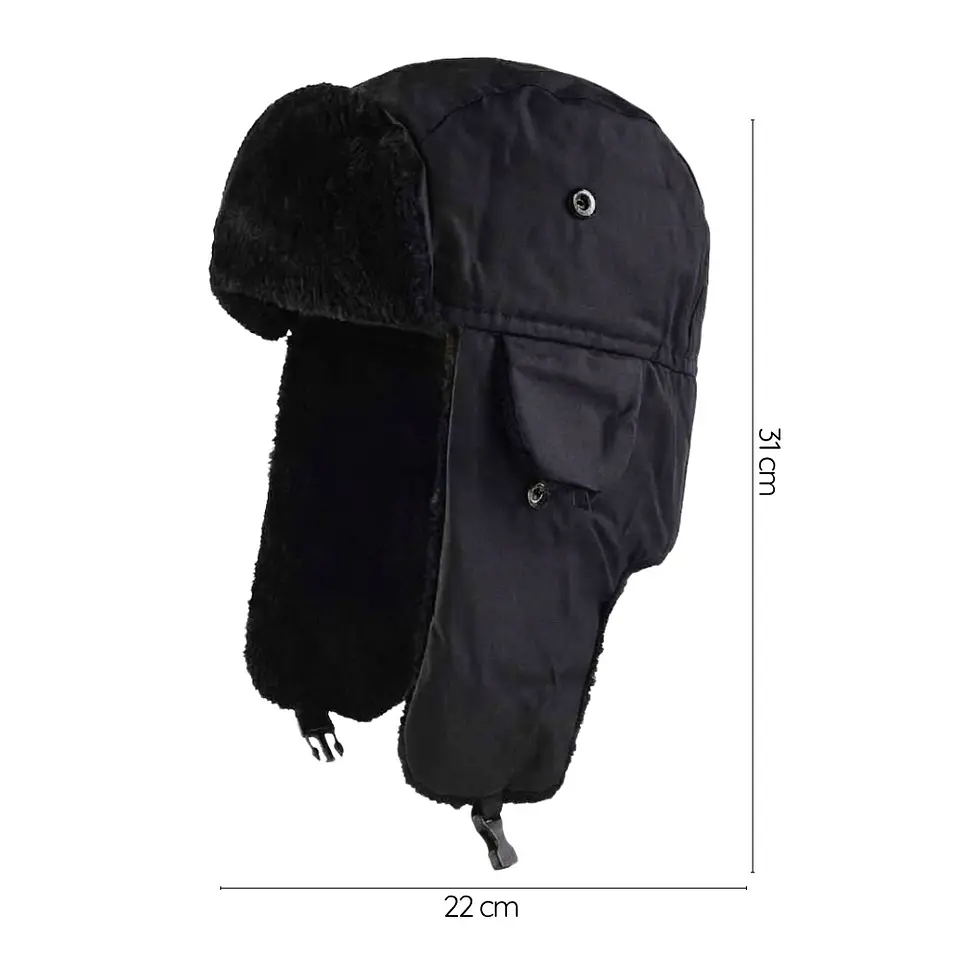 Gorro Ruso Unisex Cálido De Lona Invierno Modo Aviador 2