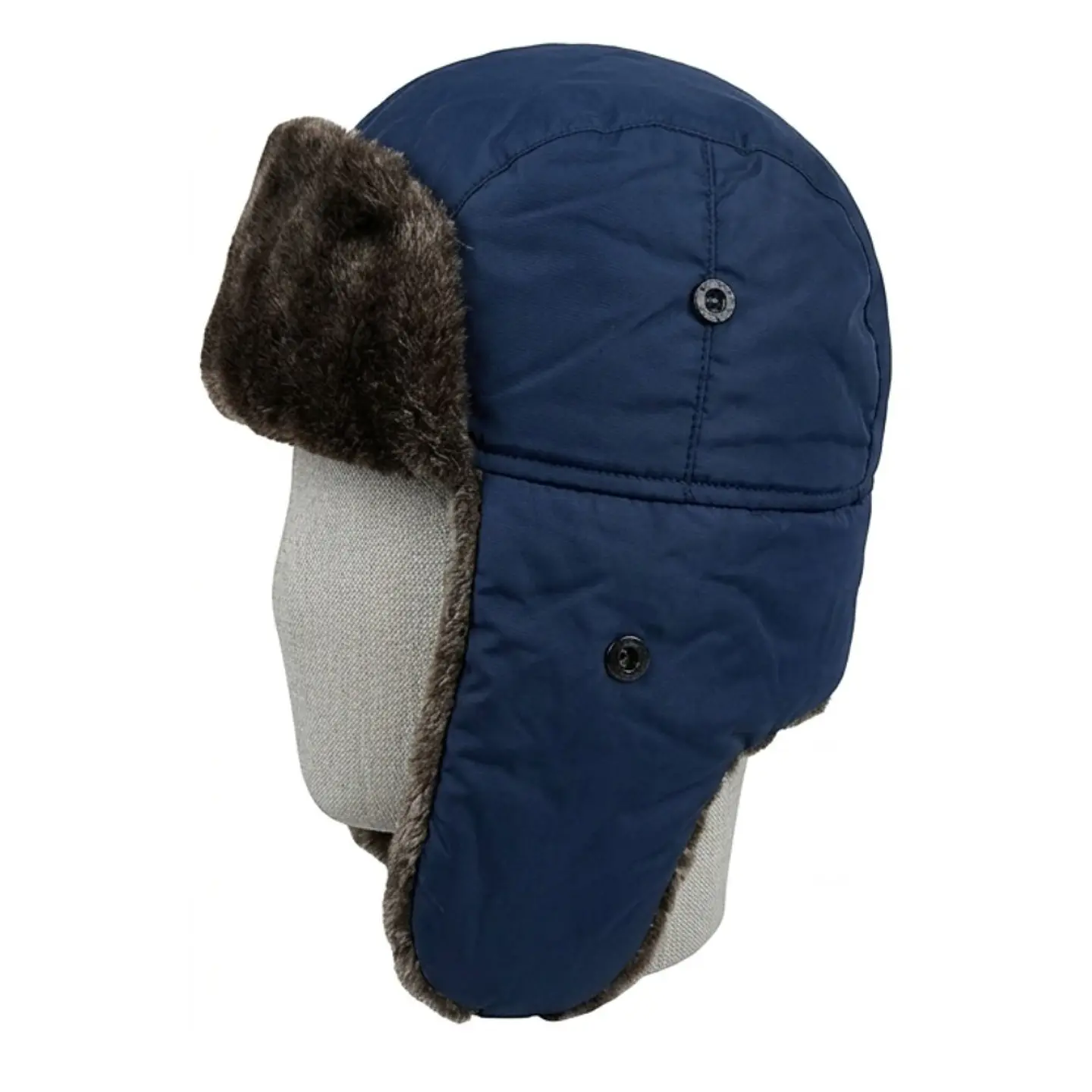 Gorro ruso ushanka unisex de lona con orejeras, térmico de invierno 9