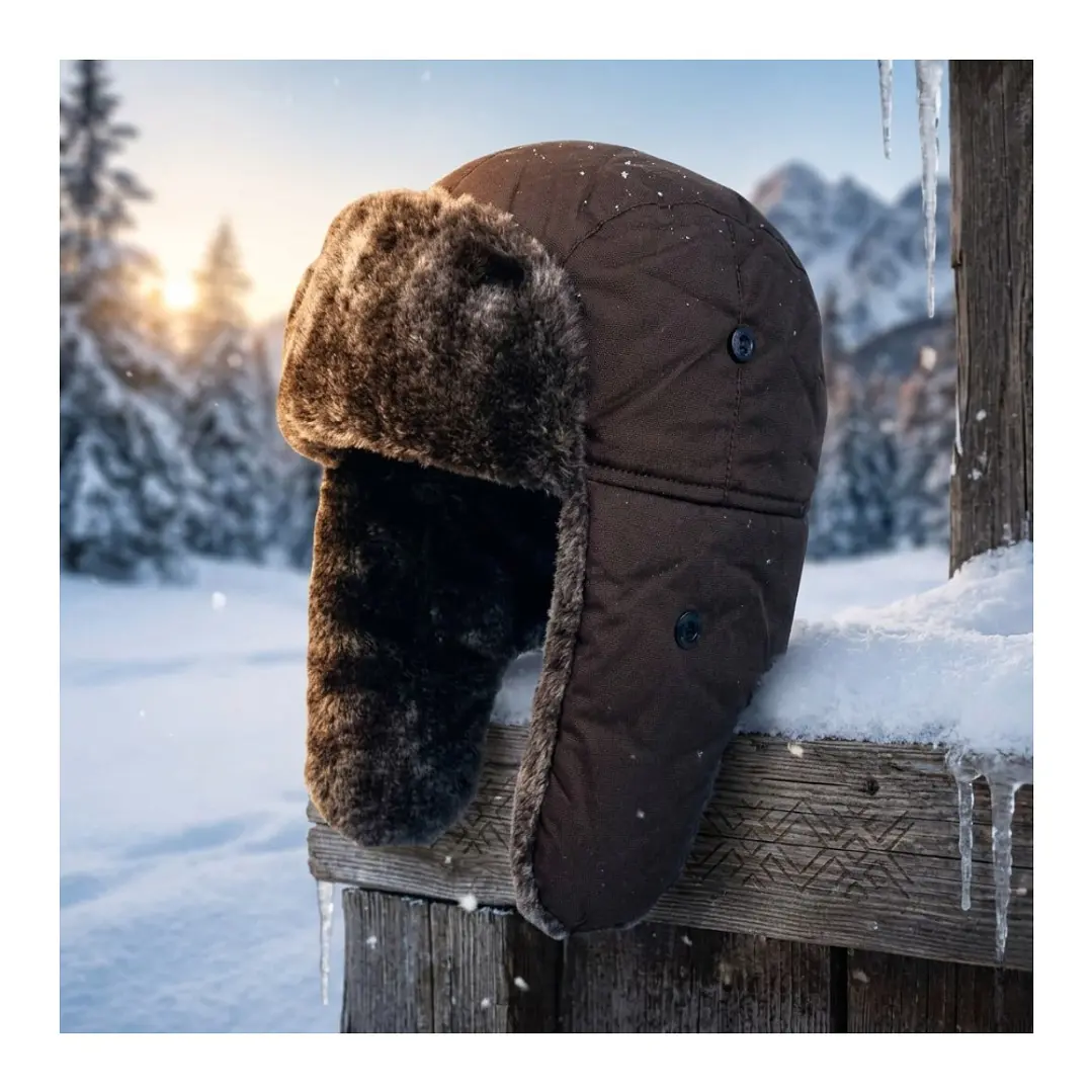 Gorro Ruso Unisex De Lona Parka Calido Termico 17