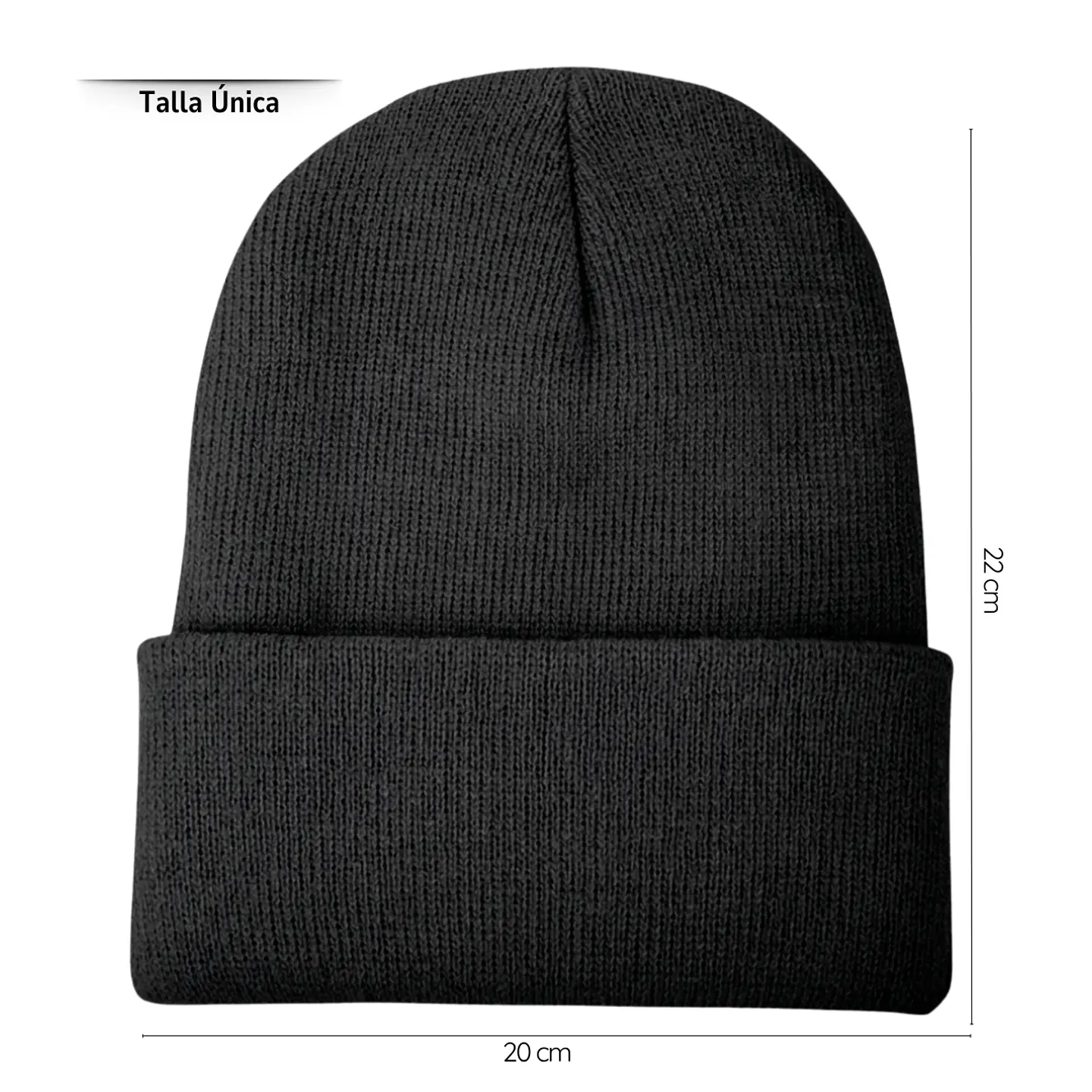 Pack 12 gorros de lana beanie con forro polar interior, unisex 7