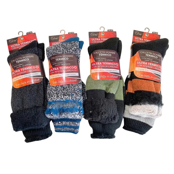 1 Par Calcetines Chiporro Térmicos Largos Invierno Abrigados 5
