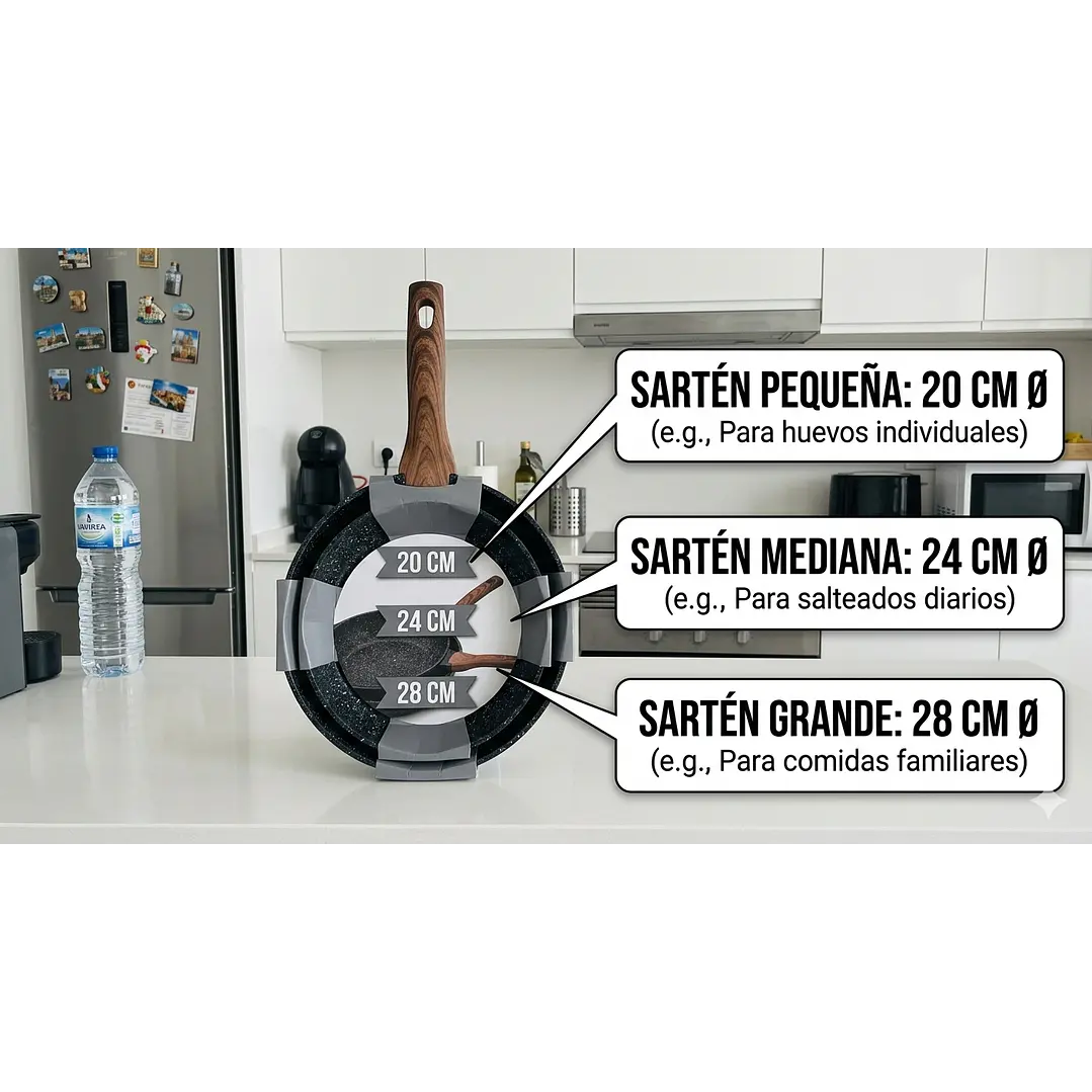 Set Sartenes 20, 24 Y 28 Cm Set De 3 Sartenes Ceramicos 4