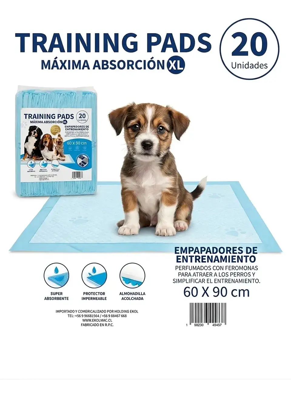 Pañales Tipo Sabanillas Mascotas Perros Y Gato 90x60 Cms 2