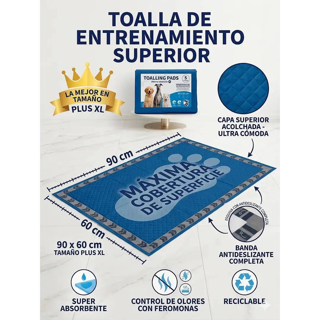 Pañales Tipo Sabanillas Mascotas Perros Y Gato 90x60 Cms 2