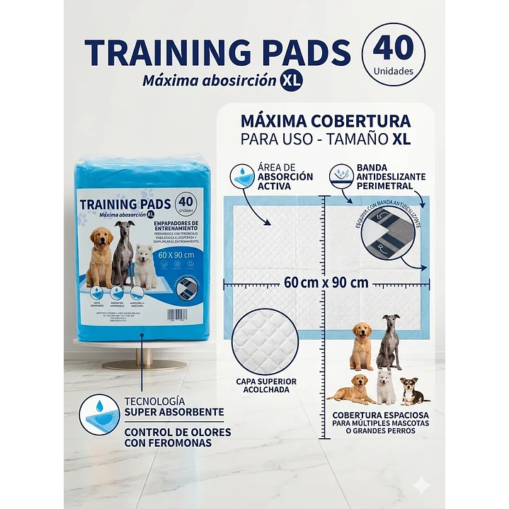 Pañales Tipo Sabanillas Mascotas Perros Y Gato 90x60 Cms 1