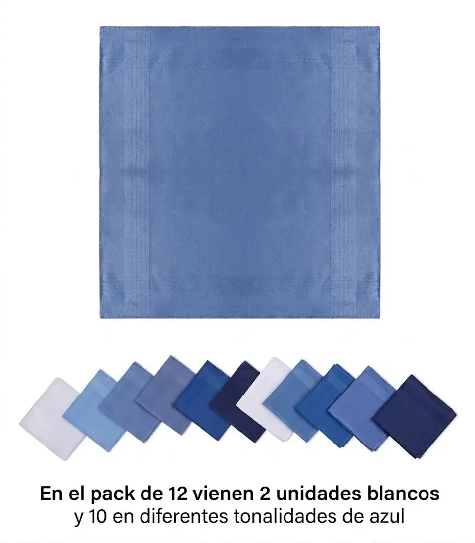 Pañuelos Para Hombre, 100% Algodón 12 Und 40x40 Premium 4