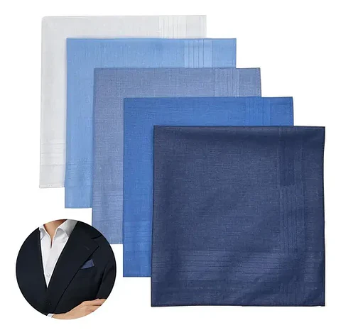 Pañuelos Para Hombre, 100% Algodón 6 Und 40x40 Premium