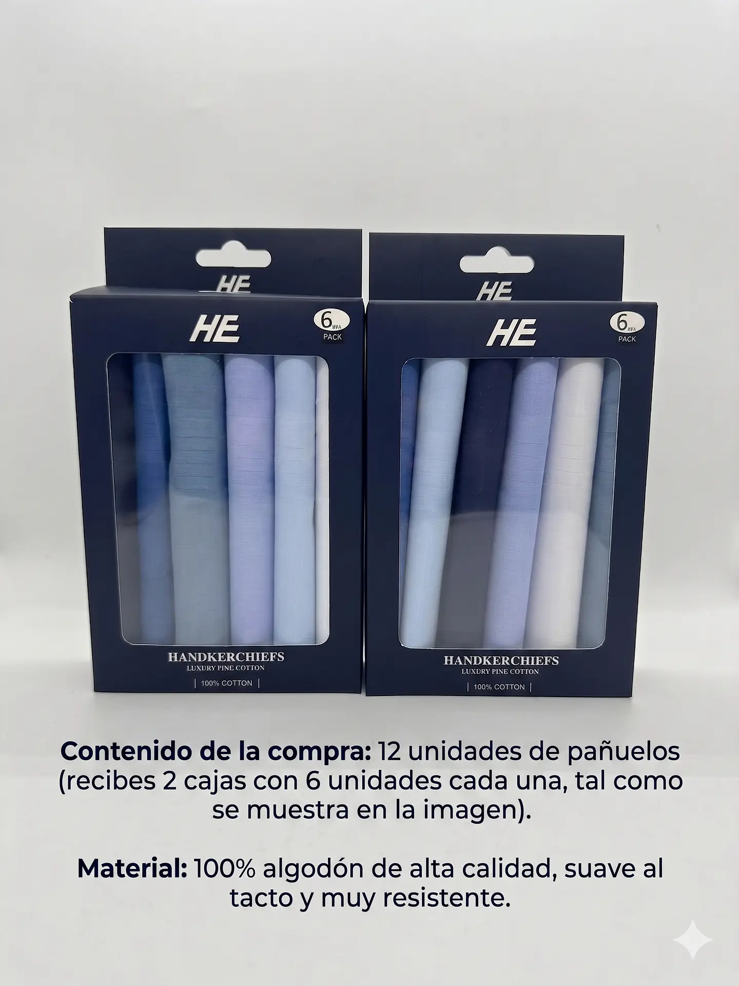 Pañuelos Para Hombre, 100% Algodón 6 Und 40x40 Premium 5