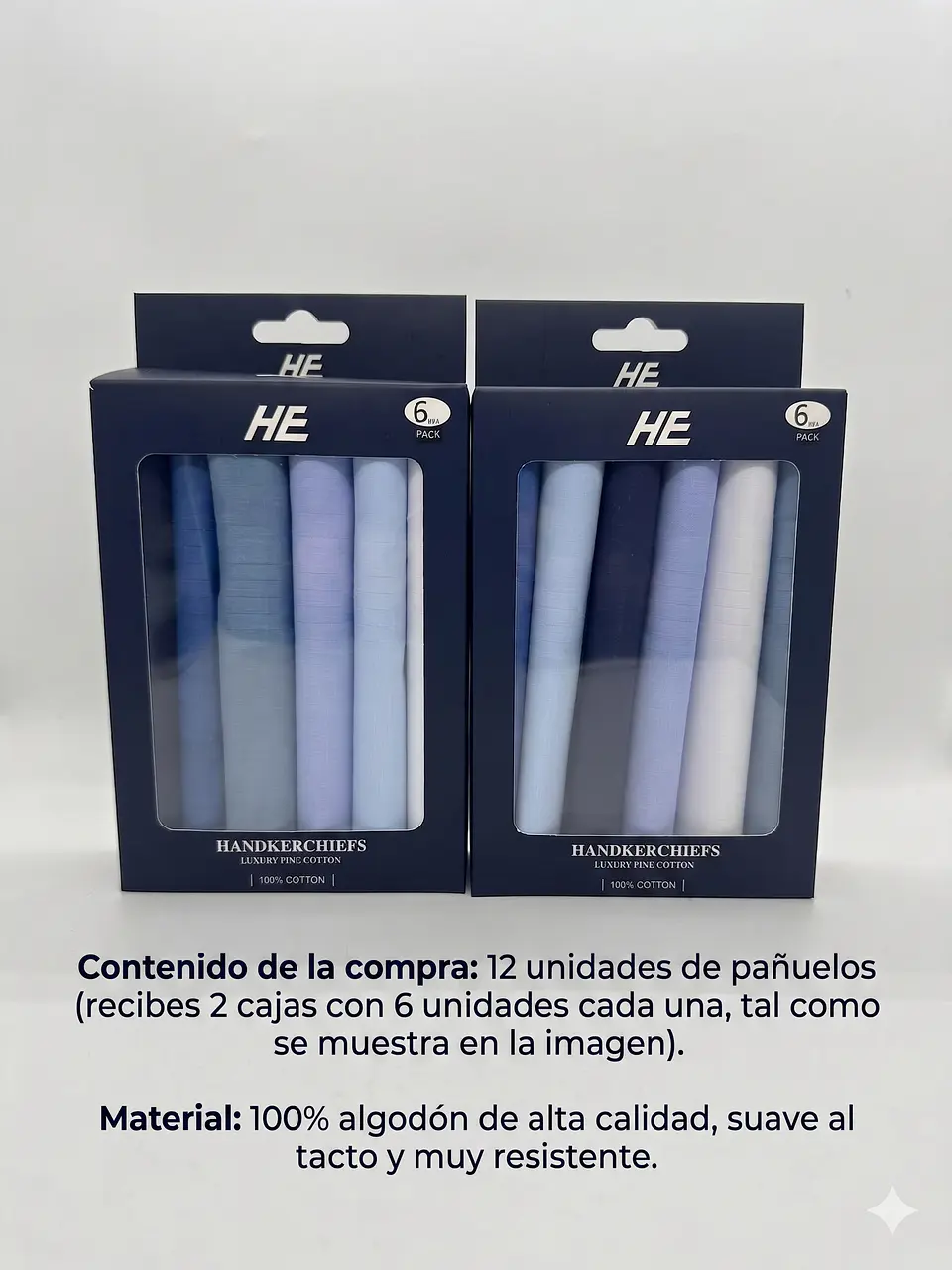Pañuelos Para Hombre, 100% Algodón 6 Und 40x40 Premium 5