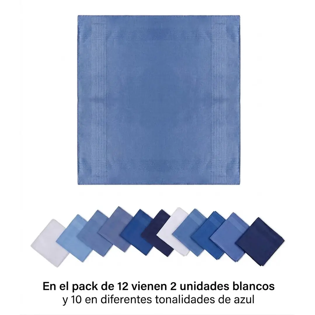 Pañuelos Para Hombre, 100% Algodón 6 Und 40x40 Premium 6