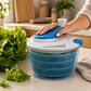 Centrifugadora de lechuga y verduras, escurridor manual con tapa - Miniatura 2