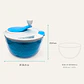 Centrifugadora de lechuga y verduras, escurridor manual con tapa - Miniatura 4