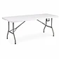 Mesa plegable de camping 180x74 cm portátil, plástico resistente blanca - Miniatura 1