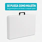 Mesa plegable de camping 180x74 cm portátil, plástico resistente blanca - Miniatura 3
