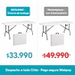 Mesa plegable de camping 180x74 cm portátil, plástico resistente blanca - Miniatura 5