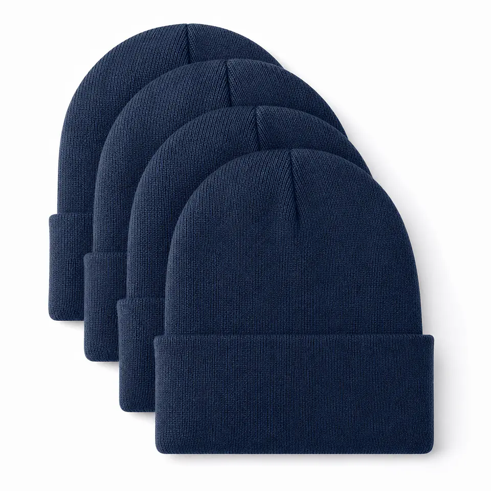 Pack 12 gorros de lana beanie con forro polar interior, unisex 1