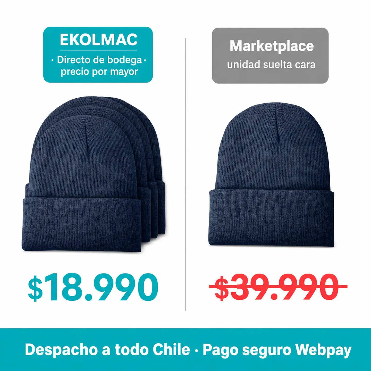 Pack 12 gorros de lana beanie con forro polar interior, unisex 5