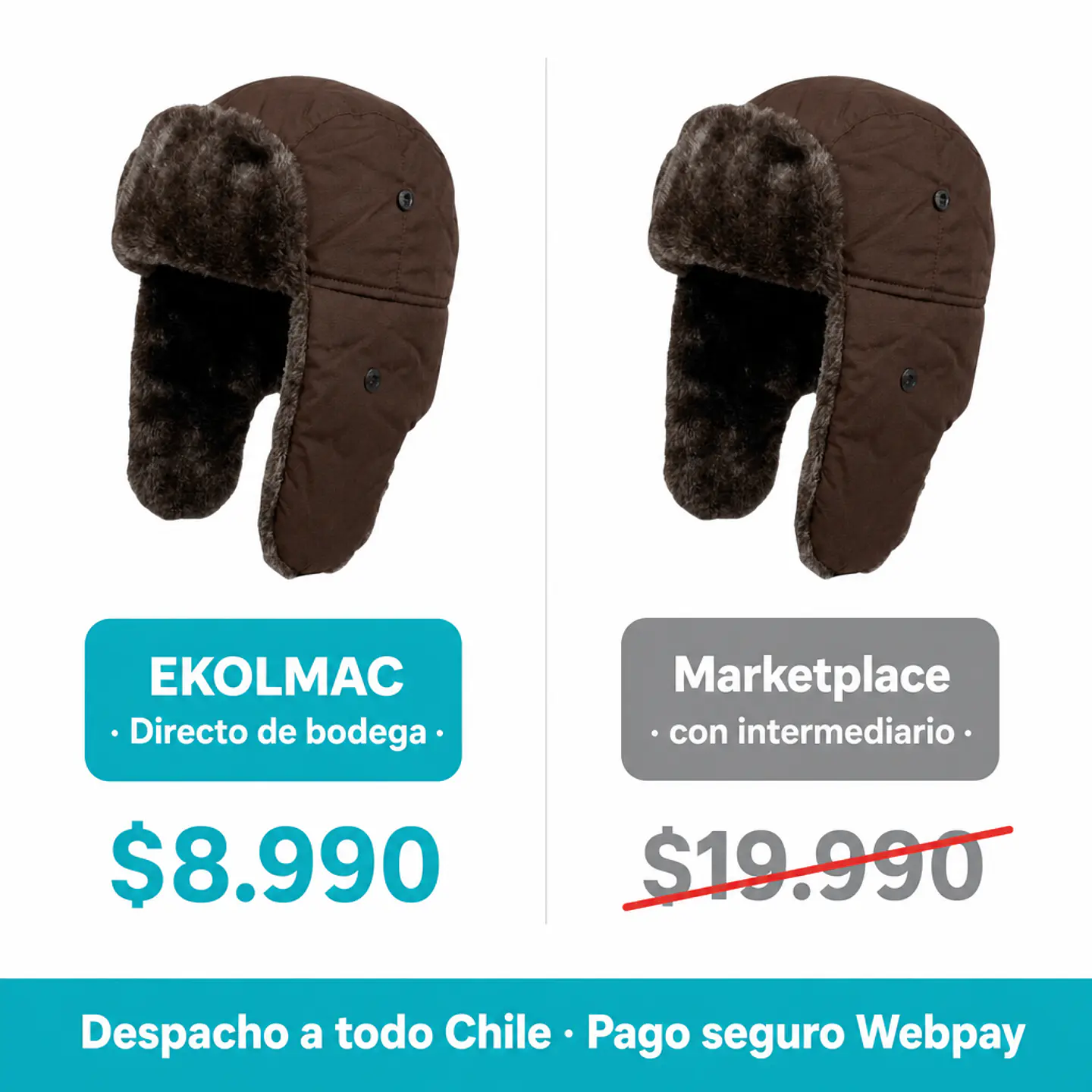 Gorro ruso ushanka unisex de lona con orejeras, térmico de invierno 5