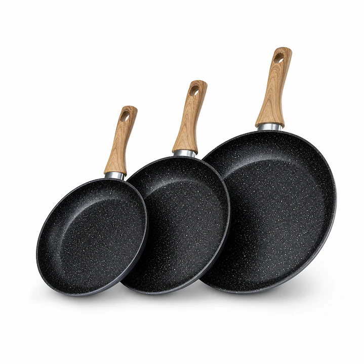 Set 3 sartenes cerámicos antiadherentes 20, 24 y 28 cm 1