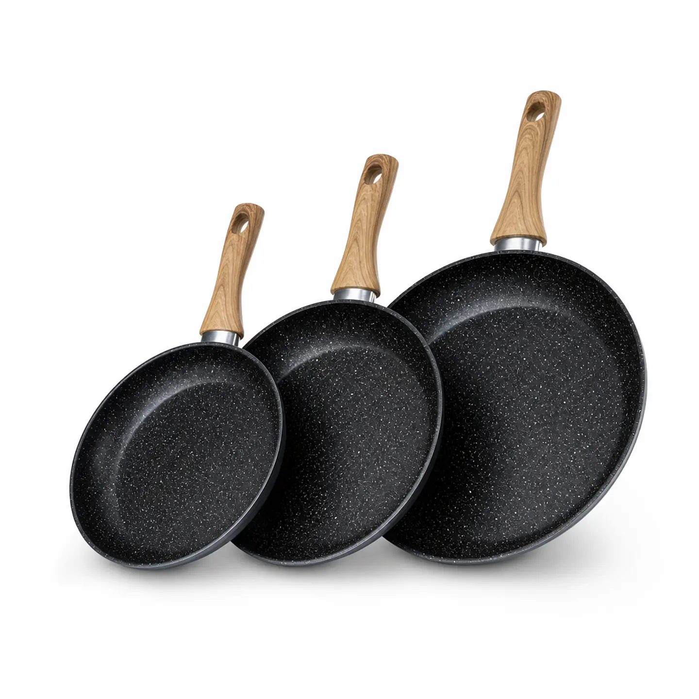 Set 3 sartenes cerámicos antiadherentes 20, 24 y 28 cm 1
