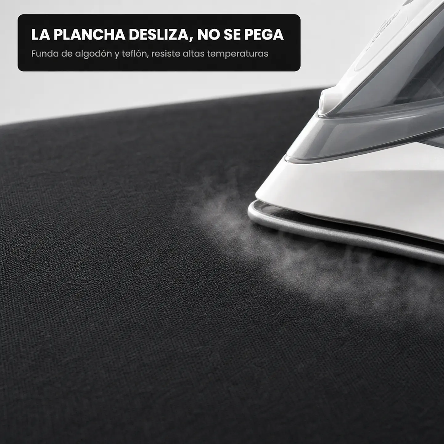 Tabla de Planchar Reforzada  132x35 cm, funda teflón y porta plancha 3