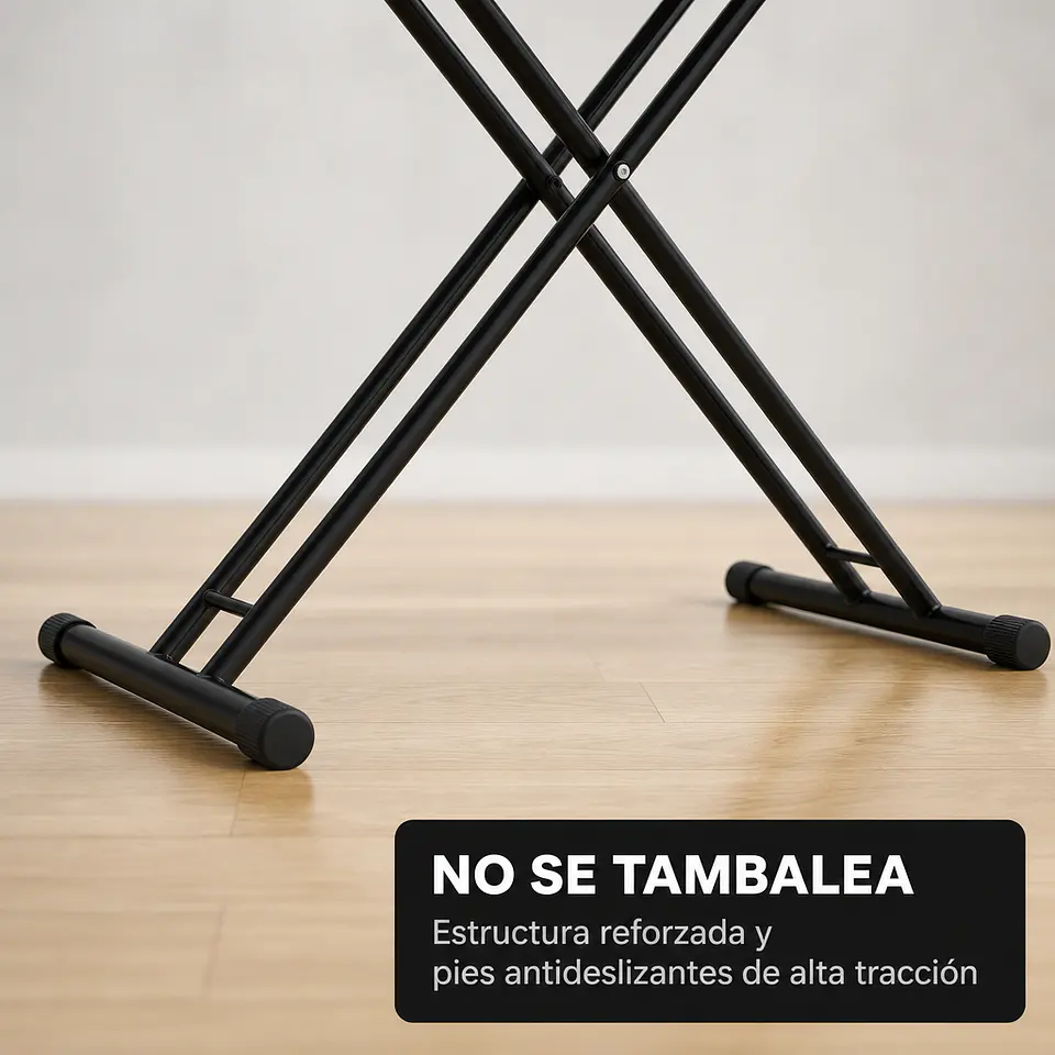 Tabla de Planchar Reforzada  132x35 cm, funda teflón y porta plancha 4
