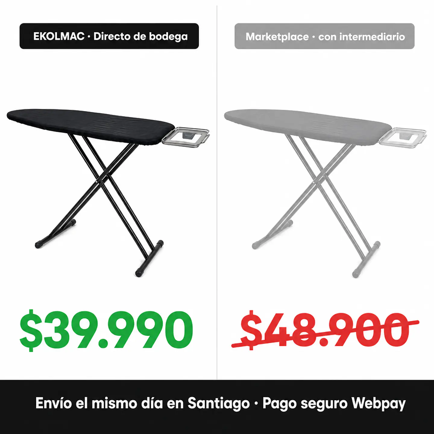 Tabla de Planchar Reforzada  132x35 cm, funda teflón y porta plancha 2