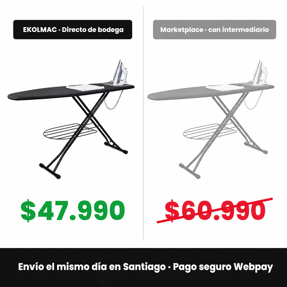 Tabla de Planchar con Rejilla de Almacenamiento, funda desmontable, porta plancha y altura regulable 2