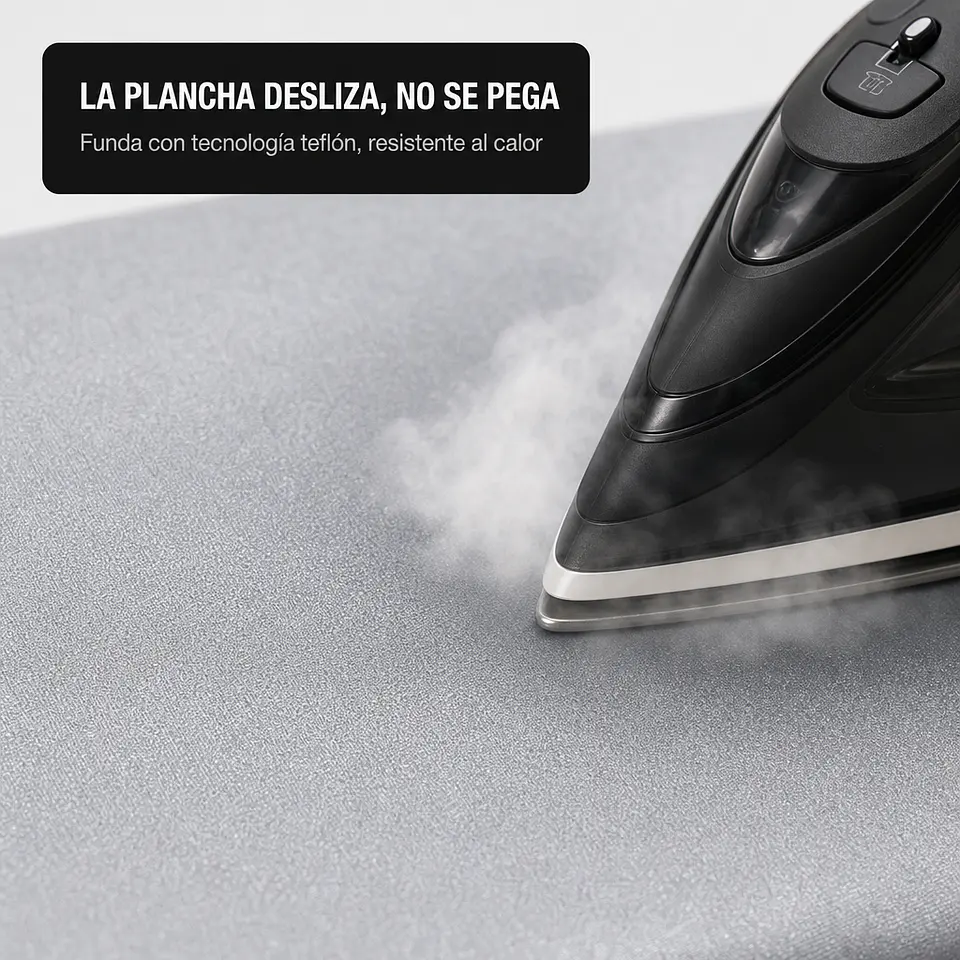 Tabla de Planchar 7 Niveles de Altura Regulable, 114x36 cm, funda teflón y porta plancha 4