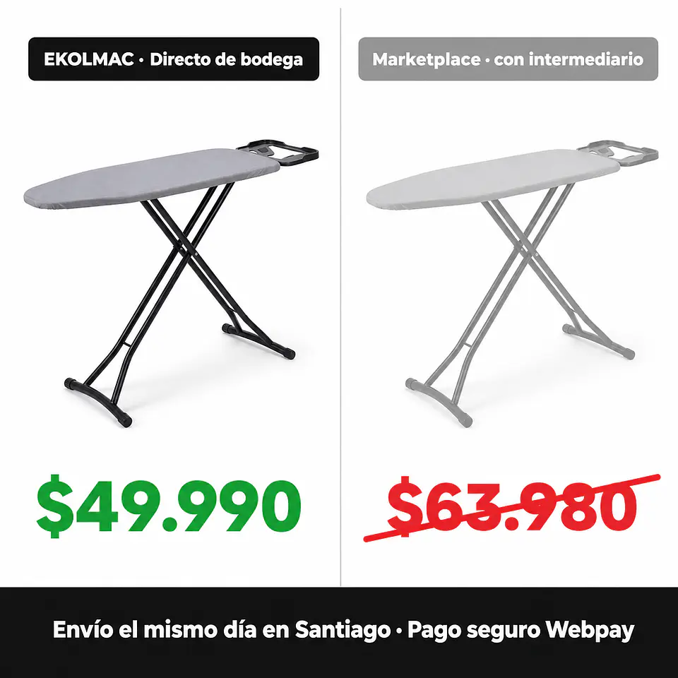 Tabla de Planchar 7 Niveles de Altura Regulable, 114x36 cm, funda teflón y porta plancha 2