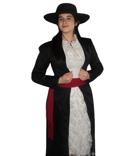 Traje Huasa Elegante Mujer  Vestido Típico De Chile Estandar gala folklorica