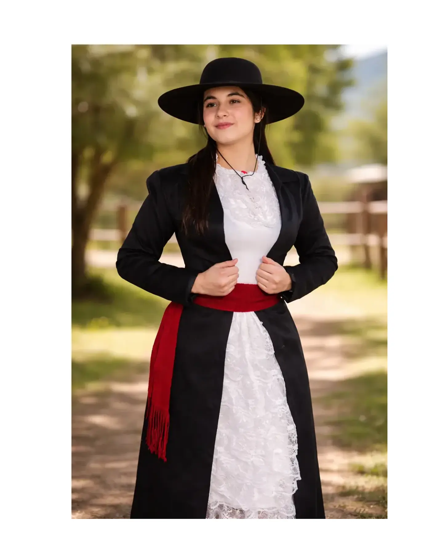 Traje Huasa Elegante Mujer  Vestido Típico De Chile Estandar gala folklorica 5