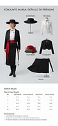 Traje Huasa Elegante Mujer  Vestido Típico De Chile Premium Casimir competencia - Miniatura 4