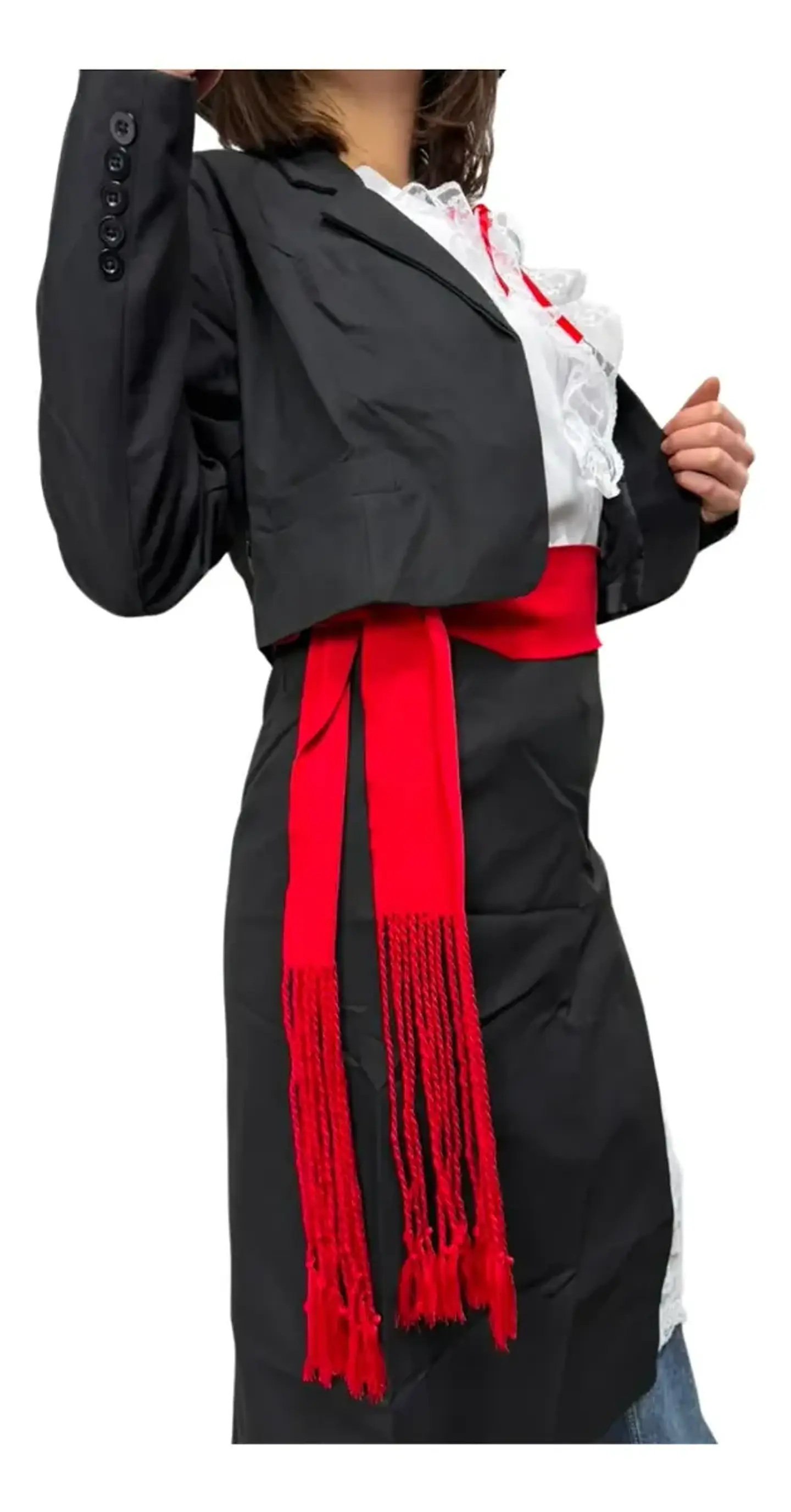 Traje Huasa Elegante Mujer  Vestido Típico De Chile Premium Casimir competencia 5