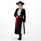 Traje de Huasa Mujer Elegante Negro — Vestido Típico Chileno Fiestas Patrias, Cueca y Folclor (S a XXL) - Miniatura 1