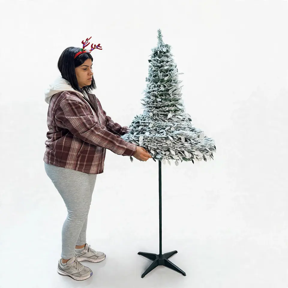 🎄Arbol Plegable Navidad Premium Verde Nevado❄ 5